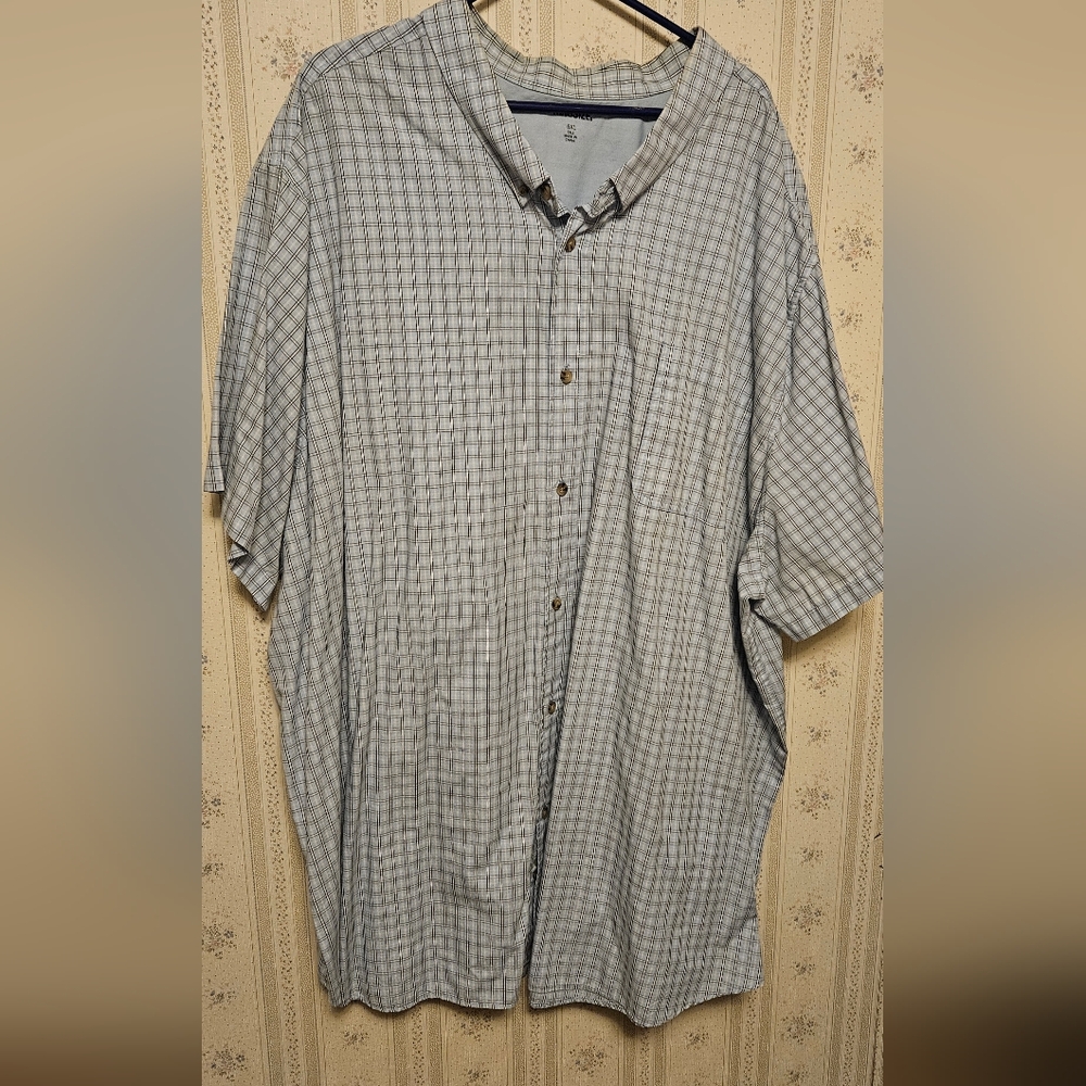 Mens 6x Button Down Blue Shirt
